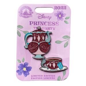 Disney Princess Tea Party Ariel Pink Ballgown Teapot Pin Little Mermaid LE 2000